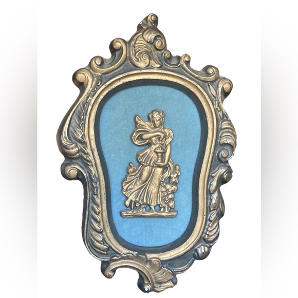 vintage mid century Modern Ornate Frame Decorative hanging Gallery wall plaque - Picture 6 of 7